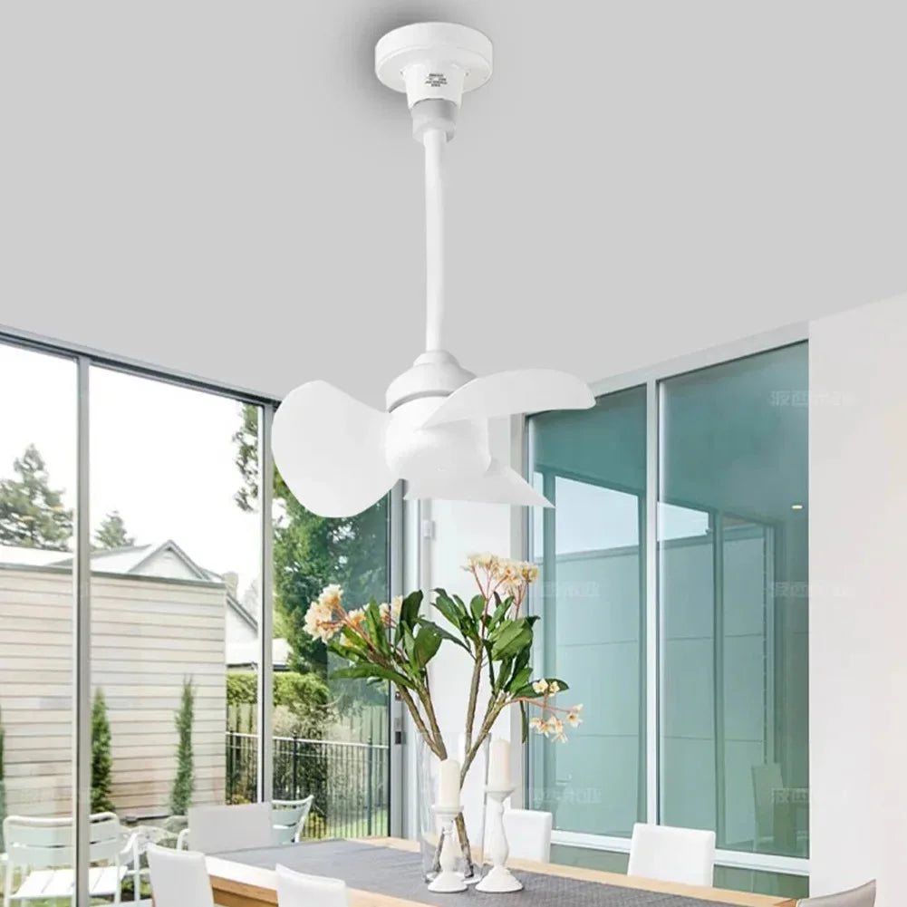 Indoor Ceiling Fan With E27 Screw Base Brushless Motor Providing Quiet Efficient Air Movement Lamp Socket Fan 14CM Compact Size