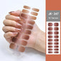 16/18/20Tips Semi-Cured Gel Nail Strips Adhesive Full Cover Stickers for Nails UV Lamp Need Press On Nails Fashion Manicure