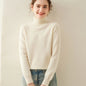 Cashmere Sweater Women's Turtleneck Long Sleeved Knitted Pullover 100% Pure Cashmere Base Sweater Korean Version Women's Top