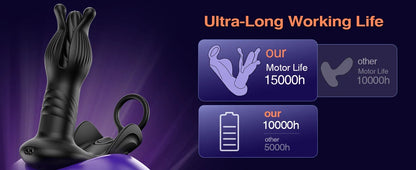 Prostate Massager Anal Plug with 9 Tension Shock Flapping Thrusting Vibrating Butt Plug APP Control Male Vibrator Adult Sex Toys