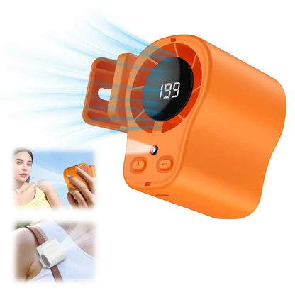 360 Rotatable Semiconductor Cooling Fan USB Rechargeable Clip Fan Quiet Design with LED Screen for Car & Camping