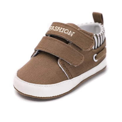 Infant Babies Boys Girls Shoes Soft Sole Canvas Solid Footwear For Newborns Toddler Crib Moccasins Letter Print Anti-Slip Shoes