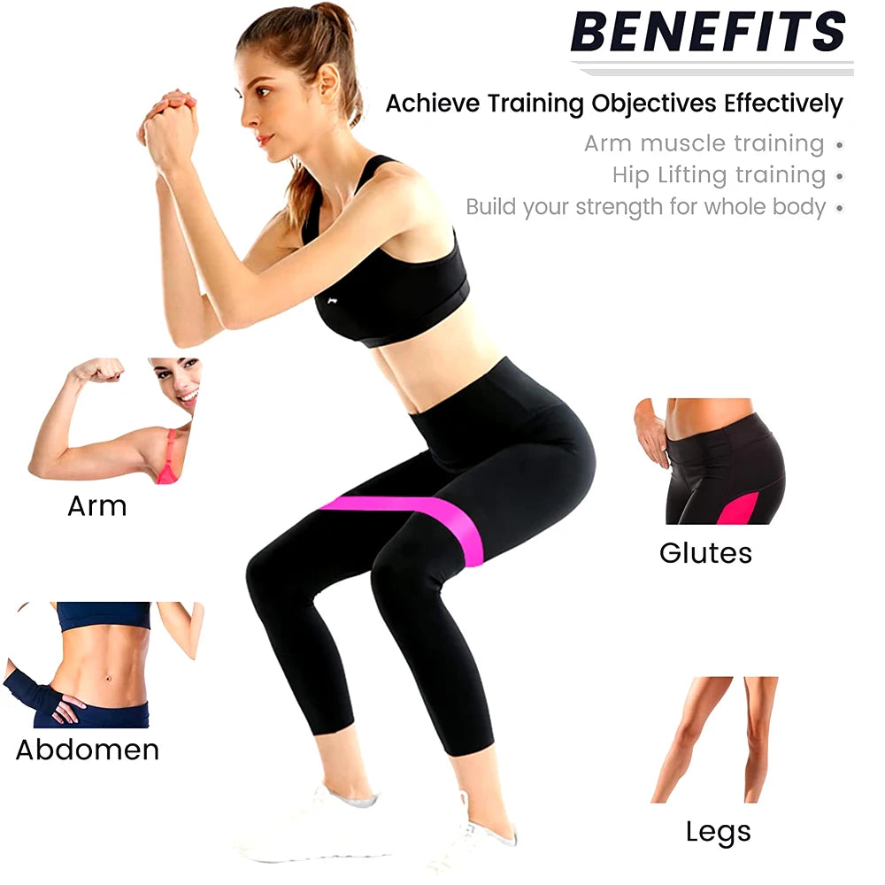 5Pcs Resistance Band Set for Men and Women 5 Elastic Bands with Different Resistance Levels for Long Workouts In The Home & Gym