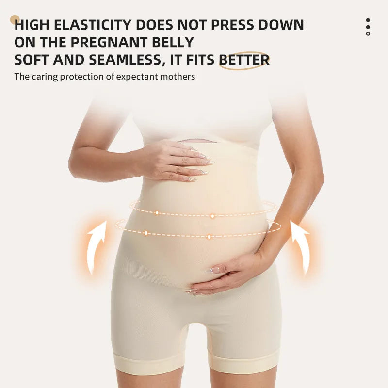 High Waist Seamless Maternity Pants Pregnant Women Comfortable Safety Panties Knickers Ladies Pregnancy Short Leggings Underwear