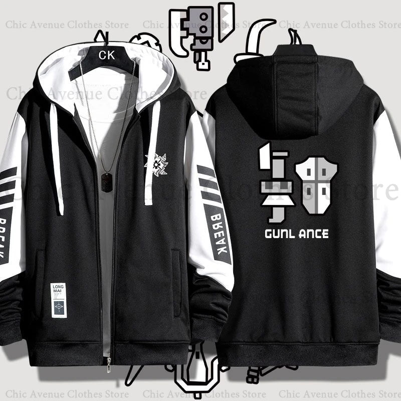 Monster Hunter Print Hoodie for Men Women Hooded Zip-up Autumn Coat Long Sleeve Man Hoodie Hooded Shirt Casual Sweatshirts