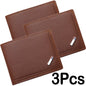 Men's Short Frosted Leather Wallet, Multi-Slot Coin Pocket Photo Holder Small Men's Wallet