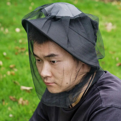 Outdoor Mosquito Head Mask Beekeeping Net Gauze Hat Travel Fishing Camping Mask Net Head Net Mask Travel Camping