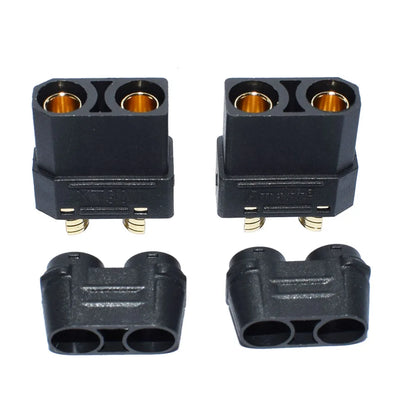 Amass XT90E-M Battery Connector XT90E Male Plug Gold-Plated Connector with PVC Protective Sleeve Dust Cap for RC Aircraft Drone