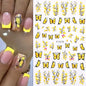 1PCS Marbled Nail Sticker 3D Abstract Lines Sticker Nail Art Supplies Nail Decals Y2K Laser Butterfly Ladies Nail Art Decoration