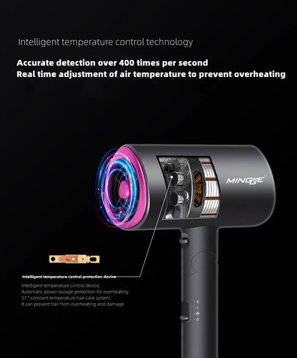 Hot Selling Professional Hair Dryer Negative Ion High Power Blue Light Foldable Electric Hair Dryer Salon Hair Tools Home