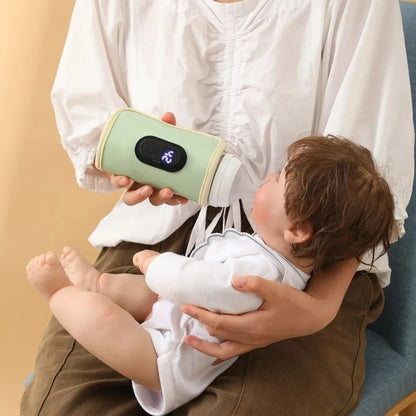 Portable Digital Display Baby Bottle Warmer USB Car Travel Nursing Milk Heater Outdoor Universal Temperature Control Accessories