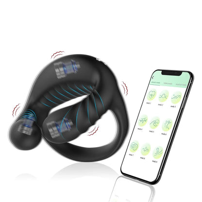 Vibrating Cock Ring for Men Silicone Penis Rings Intense Vibration Mens Vibrator Longer Harder Stronger Erection Adult Sex Toys