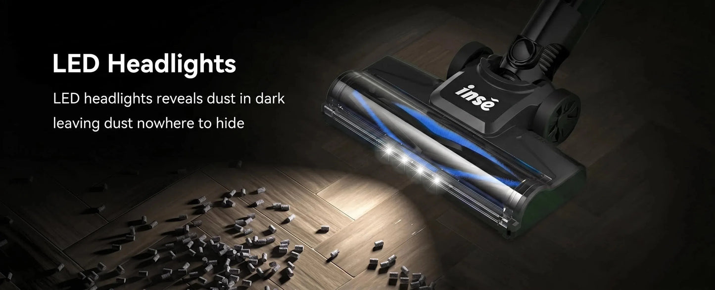 INSE N5T 465W 35000Pa Suction Power Cordless Vacuum Cleaner Handheld Smart Home Appliance Removable Battery Dust Mug
