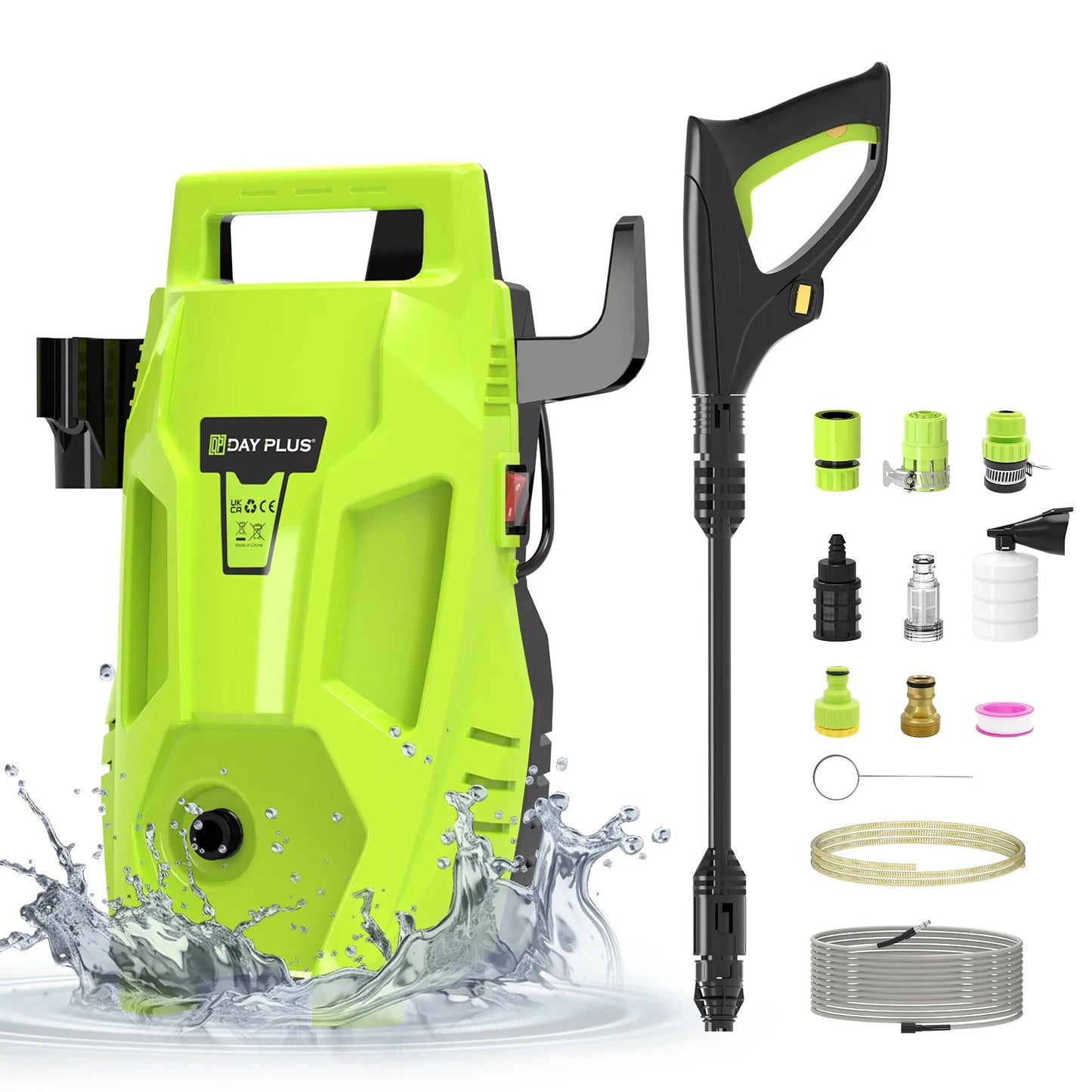 200Bar  Electric High Pressure Washer Jet Washers 3 in 1 Adjustable Nozzle & 7m Hose for Car, Driveway, courtyard Cleaning
