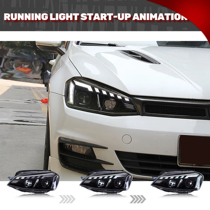 LED Headlights For VW Volkswagen Jetta 2011-2018 MK6 Start-up Animation Sequential Turn Signal Front Lamps Assembly