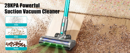 Wireless Vacuum Cleaner, Upgraded Version of Household Green Light Anti Entanglement Floor Brush, Automatic Dust Sensing, Suitable for Hardwood Floors, Carpets, Tiles, Suitable for Hardwood Floors, Carpets, Tiles