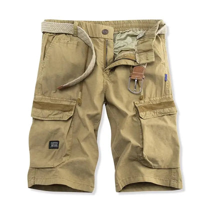 Men Summer Cargo Shorts Casual Tool Shorts High Quality Man Summer Military Multi Pocket Pants Loose Cargo Pants No belts 38