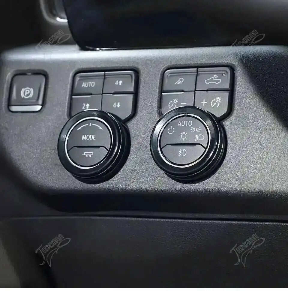 JIDIXIAN Car Center Console Knob Decoration Ring for Chevy Silverado 2022 2023 Up Central Control Knobs Cover Inner Accessories