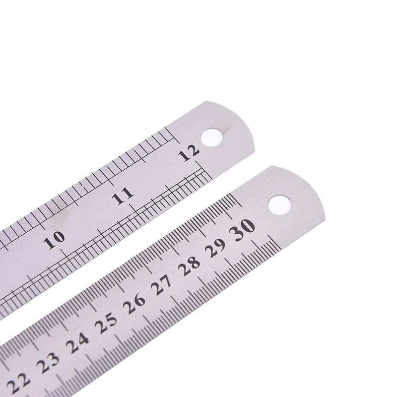 30cm  METAL RULER Stainless Steel Straight Edge Drawing Cutting Non Skid Back