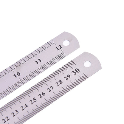 30cm  METAL RULER Stainless Steel Straight Edge Drawing Cutting Non Skid Back