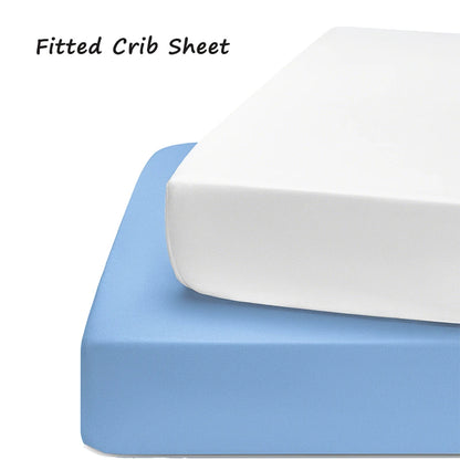 Baby Crib Sheets for Boys Girls Solid Color Fitted Crib Sheet Toddler Mattress Protector Cover Newborn Bed Sheet Babies Stuff