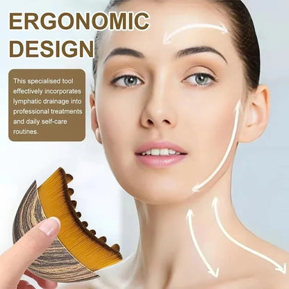 Face Lymphatic Sculpting Massager Ergonomic Contour Brush Jawline Chin Shaping Drainage Massager Facial Relax Skincare Tool
