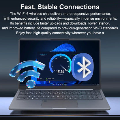 Ninkear A15 Pro Laptop 15.6 Inch FHD IPS AMD Ryzen 5 5500U 16GB RAM 512GB SSD Metal Notebook Fingerprint Unlock Backlit Keyboard WiFi 6 USB-C PD 65W Fast Charge Windows 11 Portable Computer EU Plug