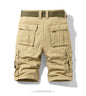 2025 New Summer men's fashionable multi pocket workwear shorts thin casual and fashionable denim multi pocket shorts