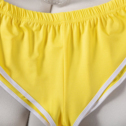 Sexy Running Elastic Sport Shorts Men's Summer Shorts Hot Pants Bar Nine Points Slim Fit Cotton Milk Silk Men's Fashion