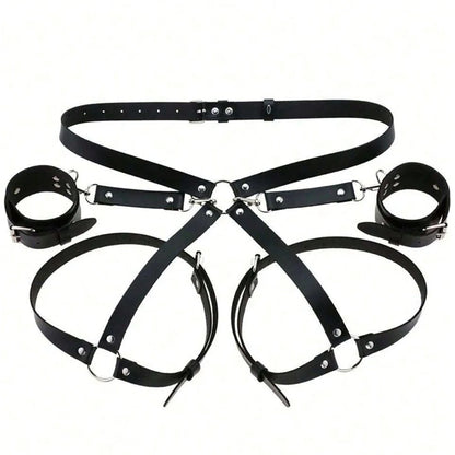 Handcuff Toy PU Leather Restraint Strap Bondage Handcuffs Binding Strap BDSM Set Couples Party Supplies Sexy Accessories