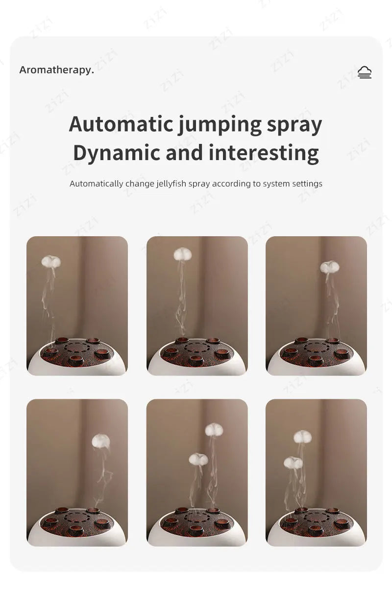Dynamic Rainbow Jellyfish Essential Oil Fragrance Machine 250ml Essential Oil Diffuser Ultrasonic Porous Atomization Humidifier