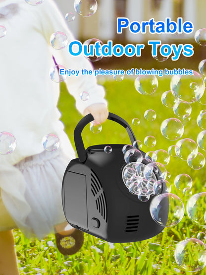 Handheld outdoor bubble machine electric with light bubble toy bubble launcher holiday  gift without battery bubble water