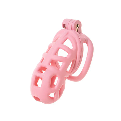 2026 New Chastity Lock Cage SM Flirting Breathable Resin Male Virginity Device Fetish Male Penis Lock with 4 Rings
