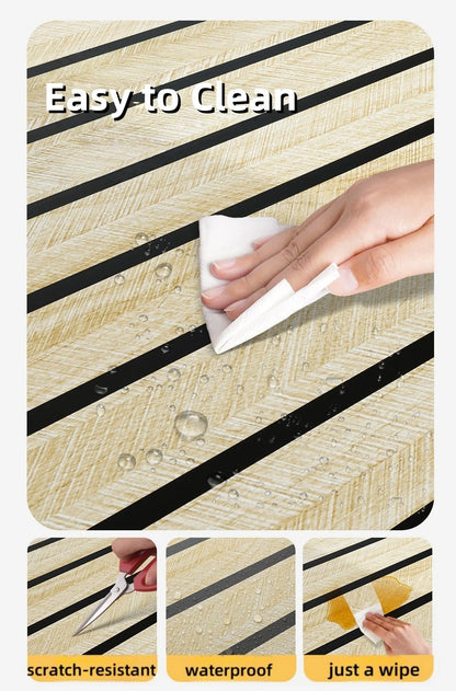 Thick Wood Grain Self-adhesive Wall Sticker Waterproof for Home Decortion Peel and Stick Foam Wallpaper Bedroom Living Room
