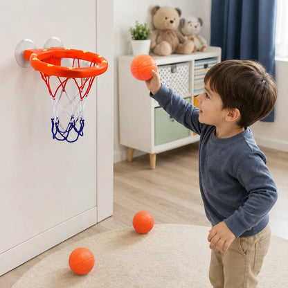 Toddler Bath Basketball Hoop Toy with 3 Soft Balls Strong Suction Cups Bathtub Shooting Game Birthday Gift for Boys Girls