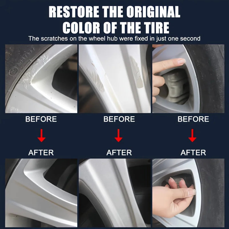 1 Piece 100g Wheel Scratch Repair Wax - Car Tire Detail Treatment and Deep Care Wheel Hub Scratch Repair Polishing Remove Wheel Scratch Wax