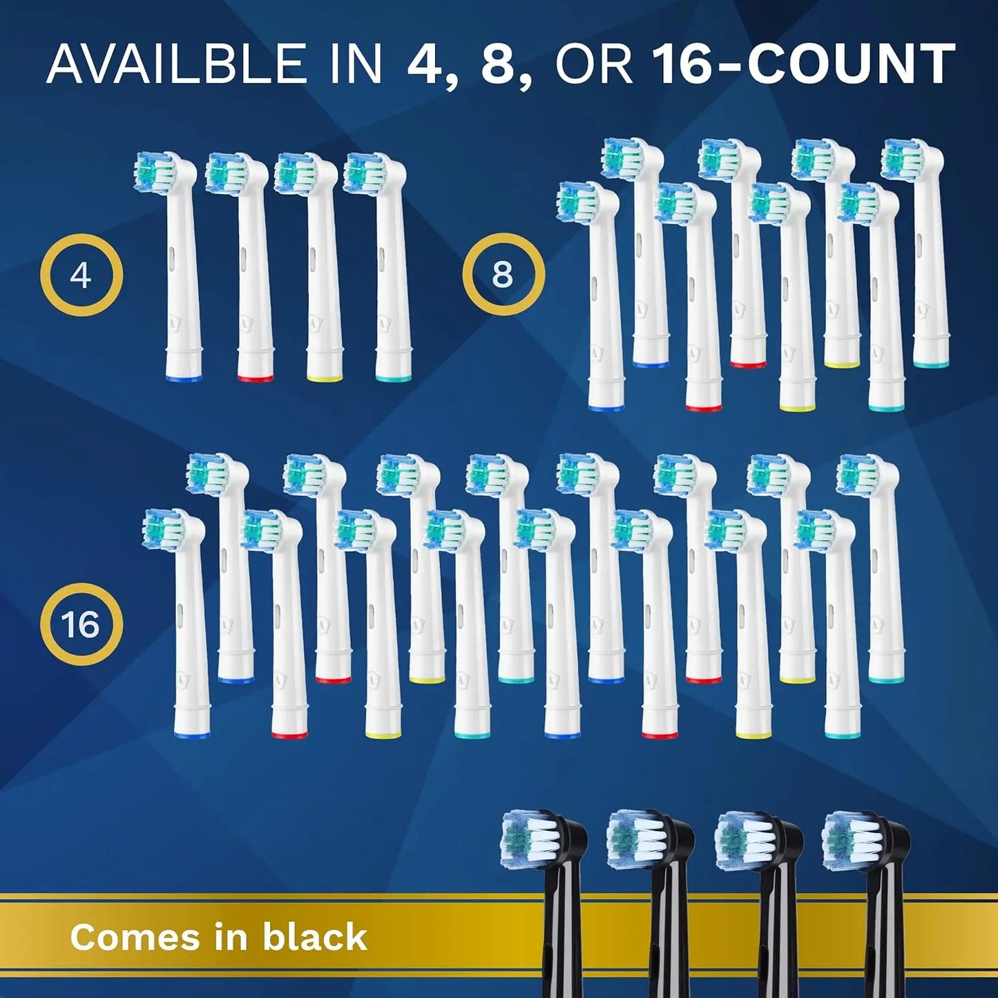 For Oral-B Dupont Bristle Electric Toothbrush Heads Whiten Teeth Daily Clean Soft Care Teeth Function D100 D25 D30 4/8/16pcs