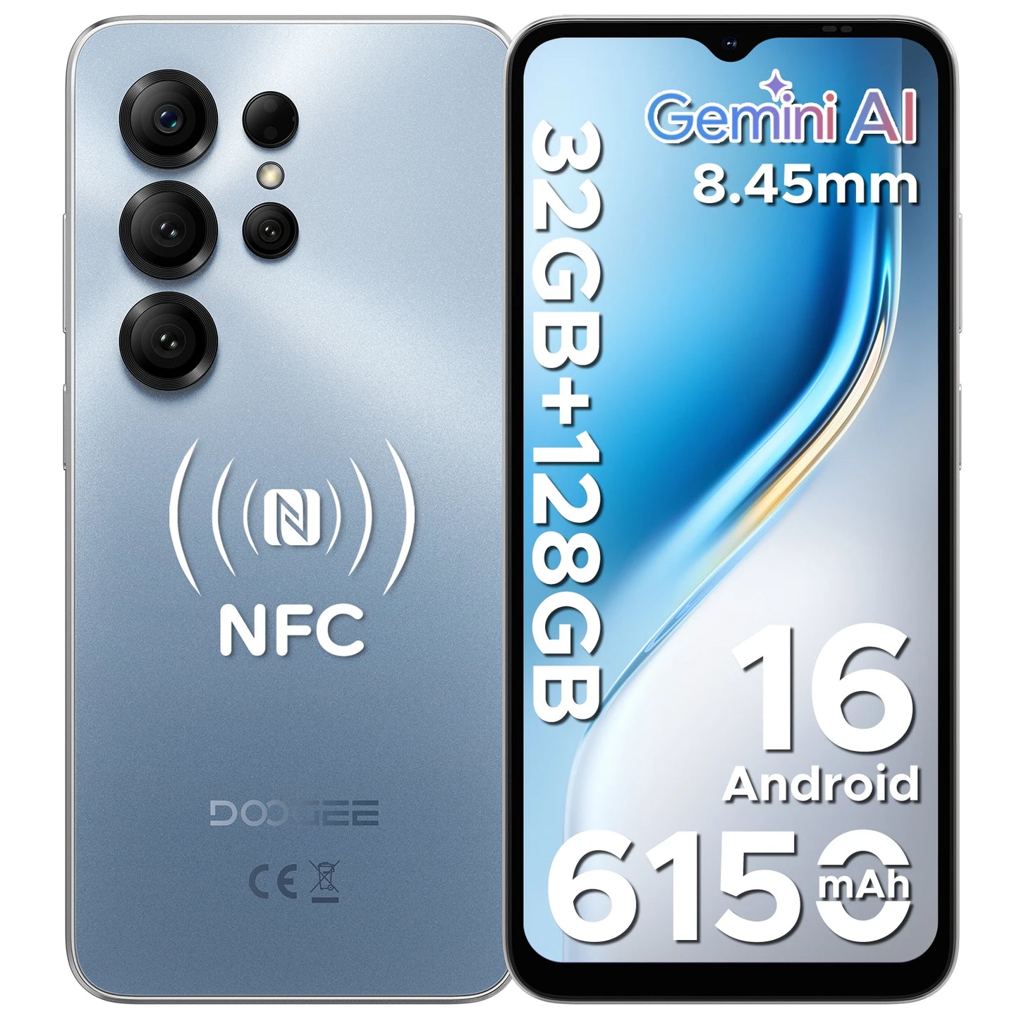 Global Version DOOGEE Note56X Pro Smartphone Android 16 Gemini AI 6.56'' Screen 6150mAh Battery Support Widevine L1 Mobile Phone