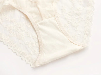 Summer Sexy Lace Embroidery Women Lingerie Set French Thin Cup Push Up Bra Comfort Breathable Underwear Ladies Bra Briefs Set