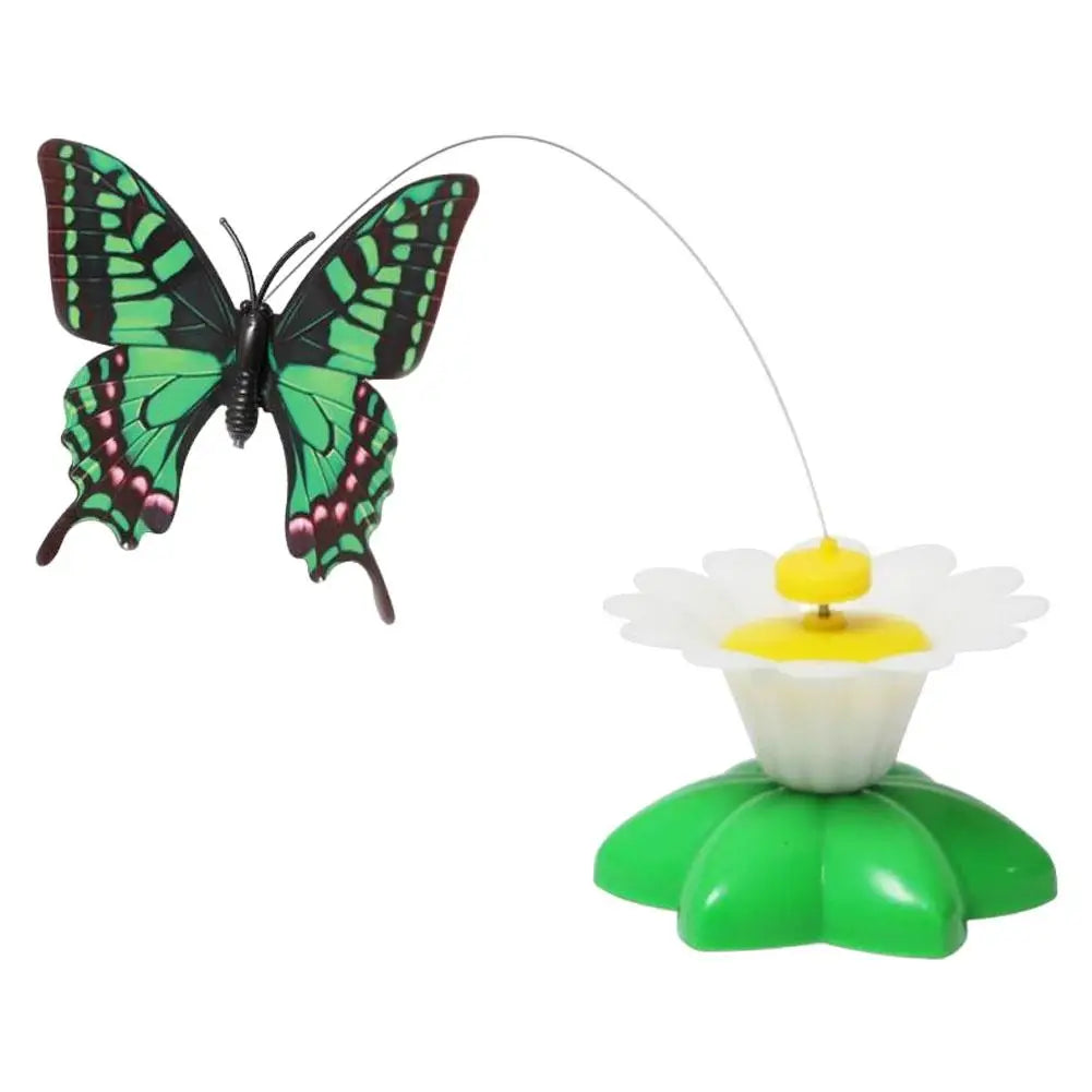 Interactive Cat Teaser Wand Toy - Automatic Rotating Electric Flying Butterfly Hummingbird, Indoor Kitten Exercise Play Toys