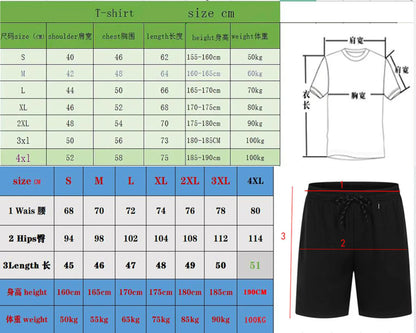 New hot selling 2026 men's two-piece sportswear short sleeved T-shirt and pants set running and fitness sportswear summer