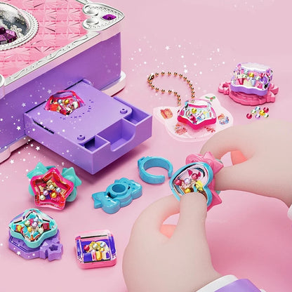 Chriyungel DIY Jewelry Making Kit for Girls 3D Magic Bracelets Rings Keychains Creative Craft Box Set Xmas Birthday Gift for Kid