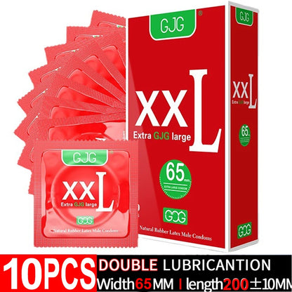Width-58mm(Length-200mm) Large Size Condoms  Men Latex Condom Safe Contraception Protection Adult Sex Products Intimate Care