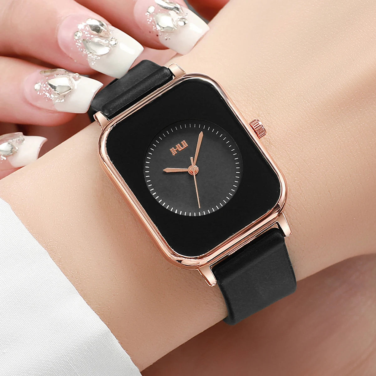 Fashion Rectangle Women Watches Casual Silicone Band Sports Watch Reloj Mujer Girls Clock Gift