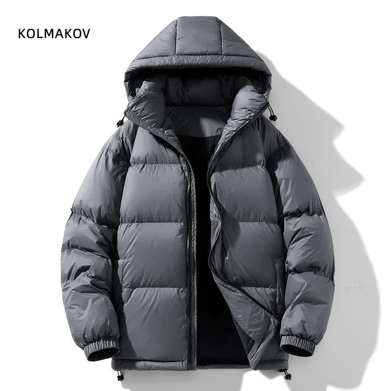 2025 Winter Hooded Men's 90% White Duck Down coat fashion warm Down Jackets casual winter Men thicken winter Jacket size M-4XL