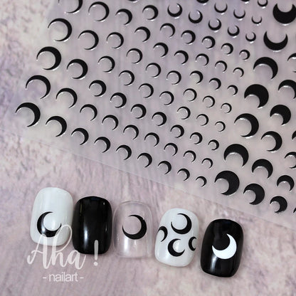 1pc Sliver Gold Star Nail Art Stickers Y2K Charms Self-Adhesive Sliders Laser White Chrome Gel Polish Decals Kawaii Accesories