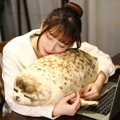 Simulation Giant Sea Lion Plush Toys Sea World Animal Soft Stuffed 3D Seal Pillow Home Decor Sofa Cushion Nice Birthday Gift