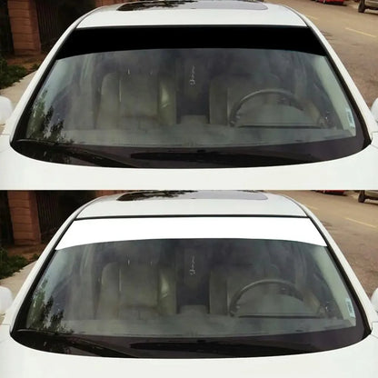 135x21CM Car Front Windshield Vinyl Waterproof Banner Stripe Decals Anti UV Heat Control Auto Window Visor Stickers Black/White