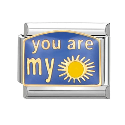 New Y2K Colorful Glaze English Word Italian Charm Link Fit 9mm Stainless Steel Jewelry DIY Making Bracelets For Gifts