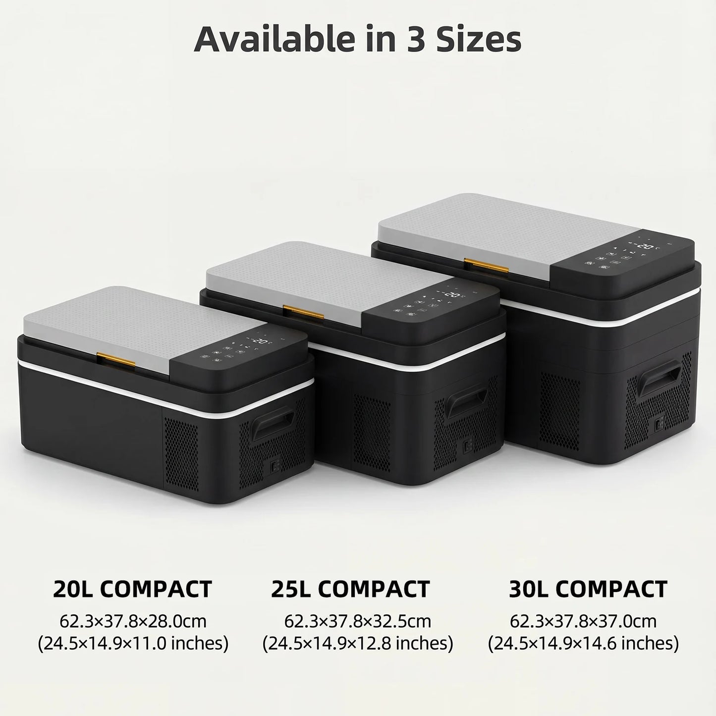 Podofo Car Refrigerator 20L 25L 30L Mini Compressor Car Freezer Cooler 48QT APP Control Cooler 12 24V DC 100 240V AC For Camping Truck Home Travel